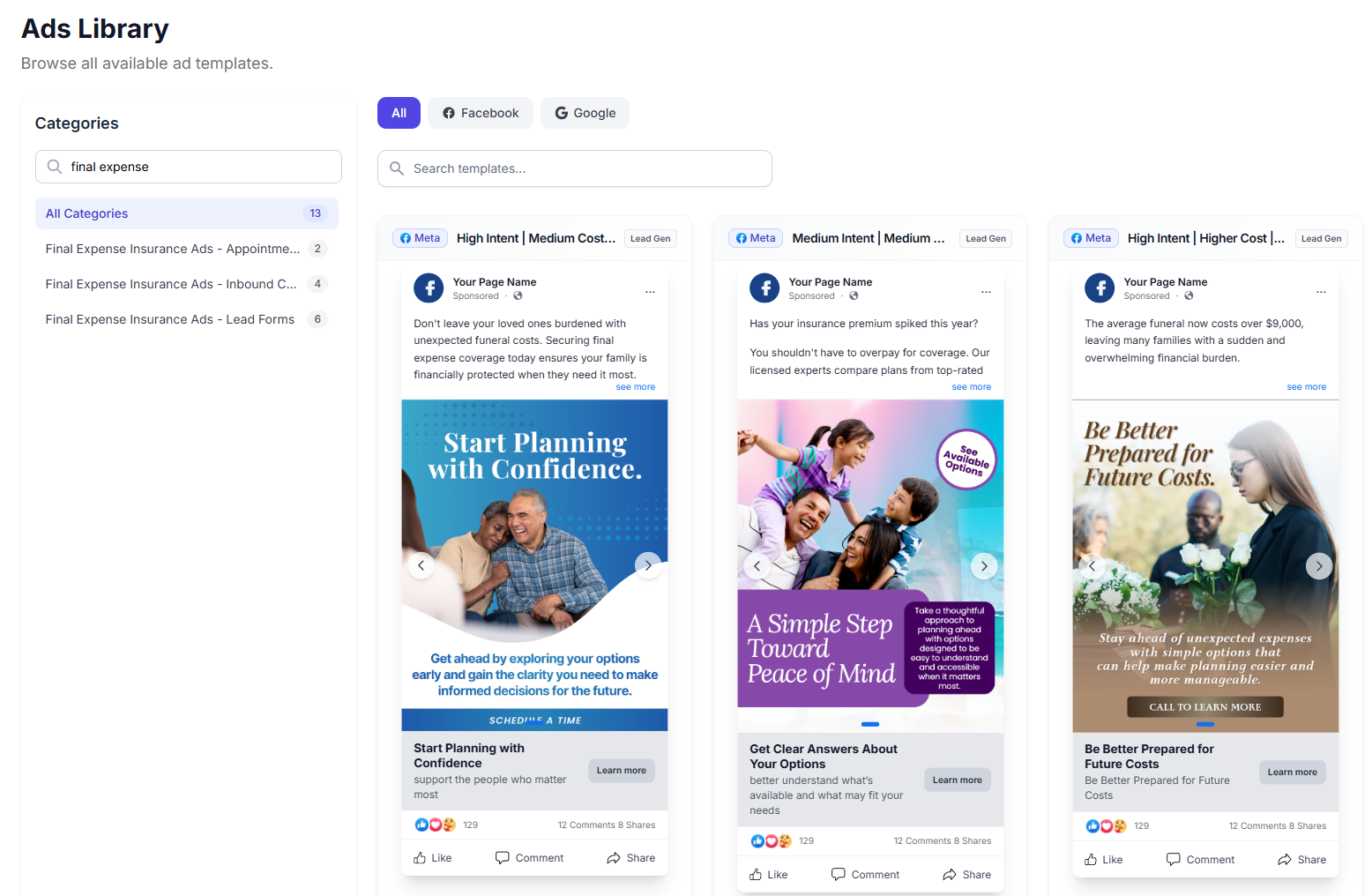 Final Expense Leads Ad Library 2026